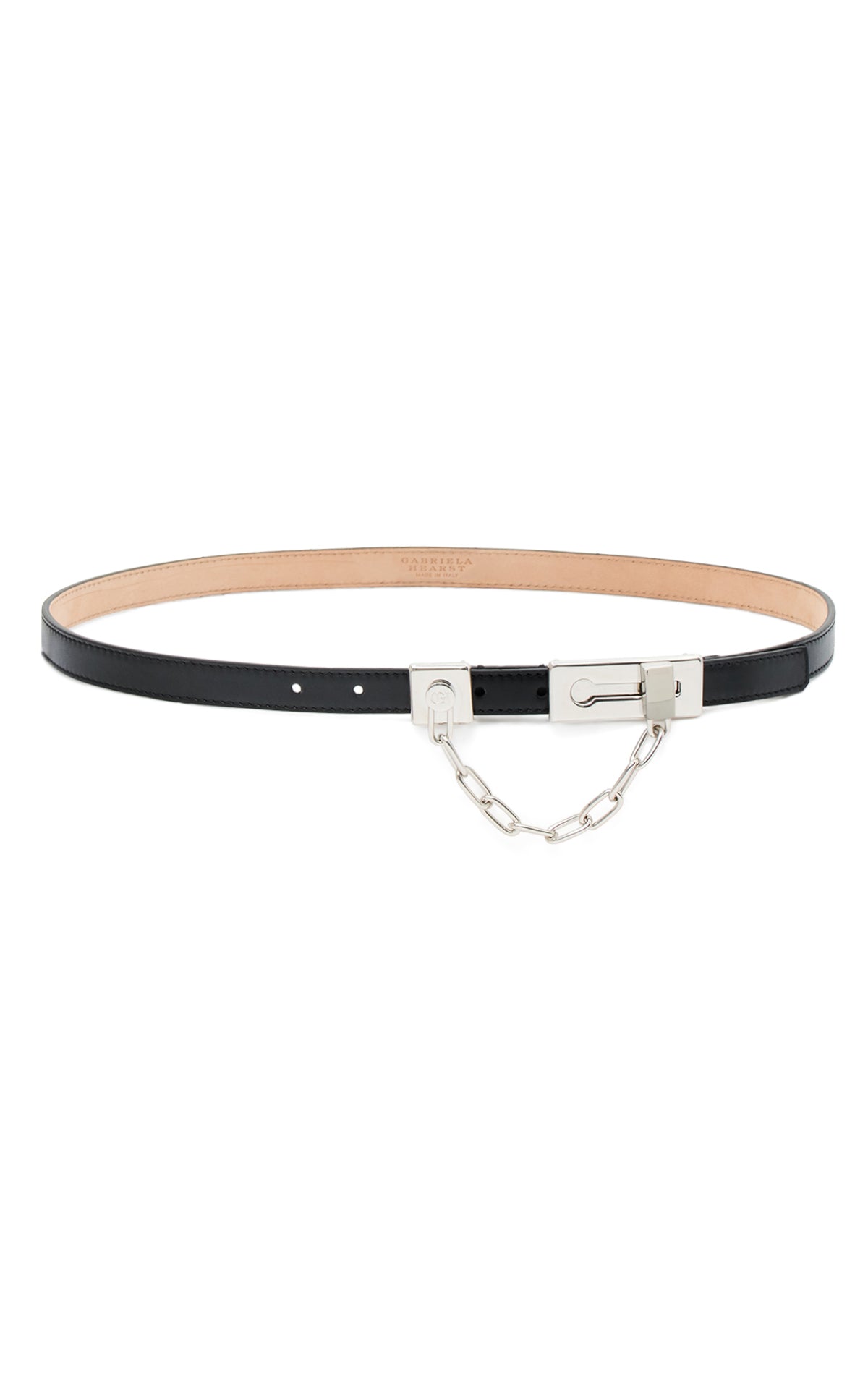 Lock Belt in Black Leather
