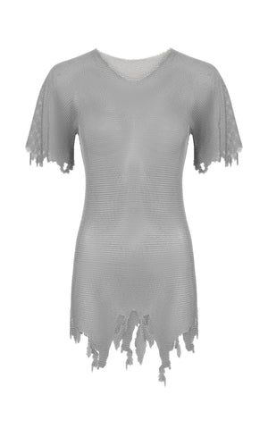 Viv Chainmail Tunic in Silver Steel