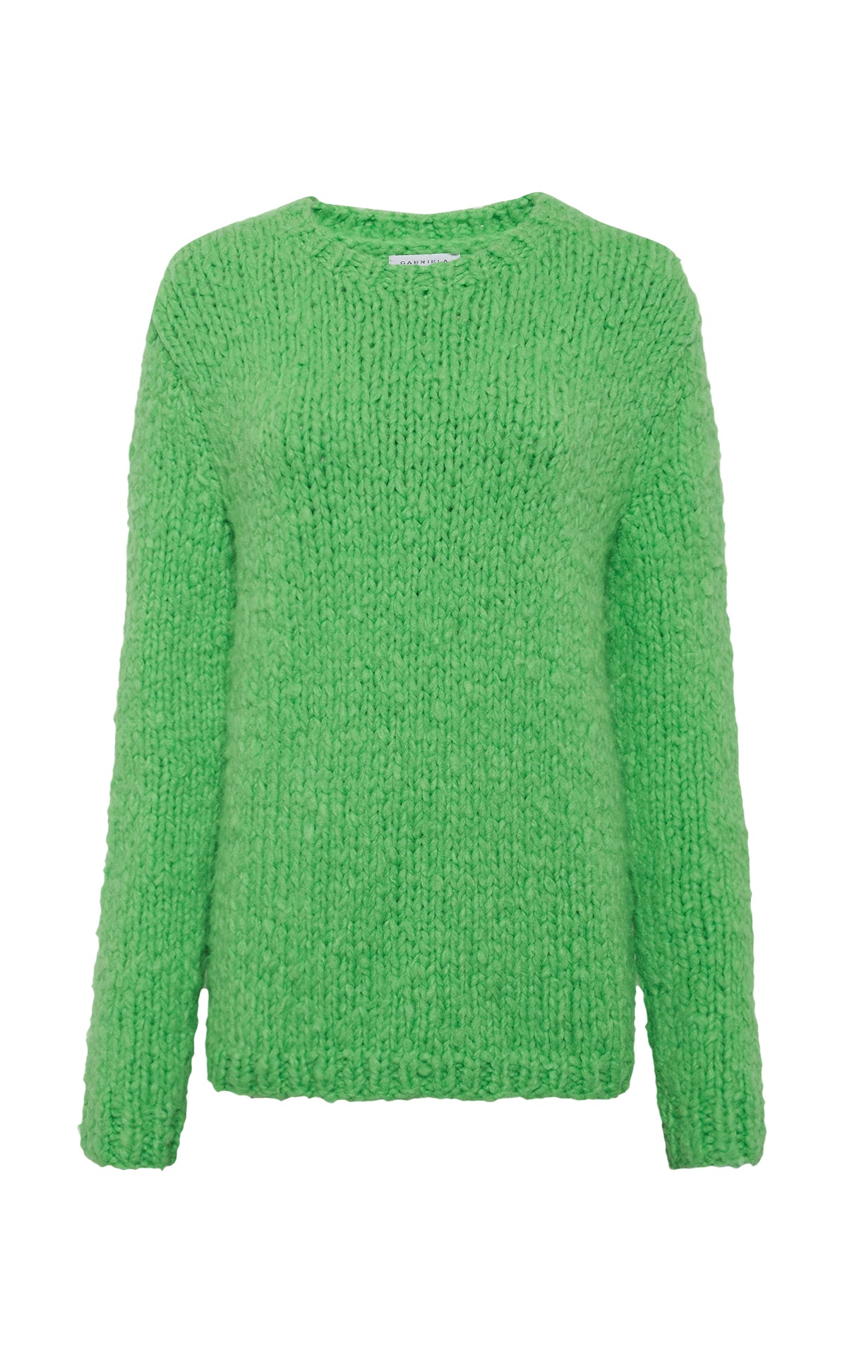 Lawrence Knit Sweater in Florescent Green Cashmere