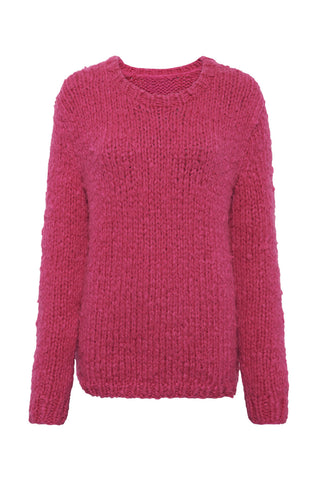 Lawrence Knit Sweater in Fuchsia Welfat Cashmere