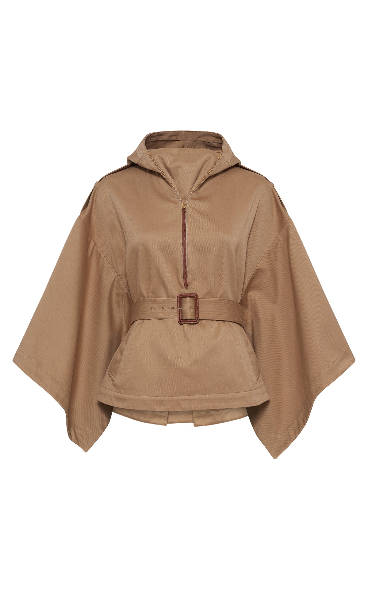 Ciza Parka in Camel Sea Island Cotton Twill