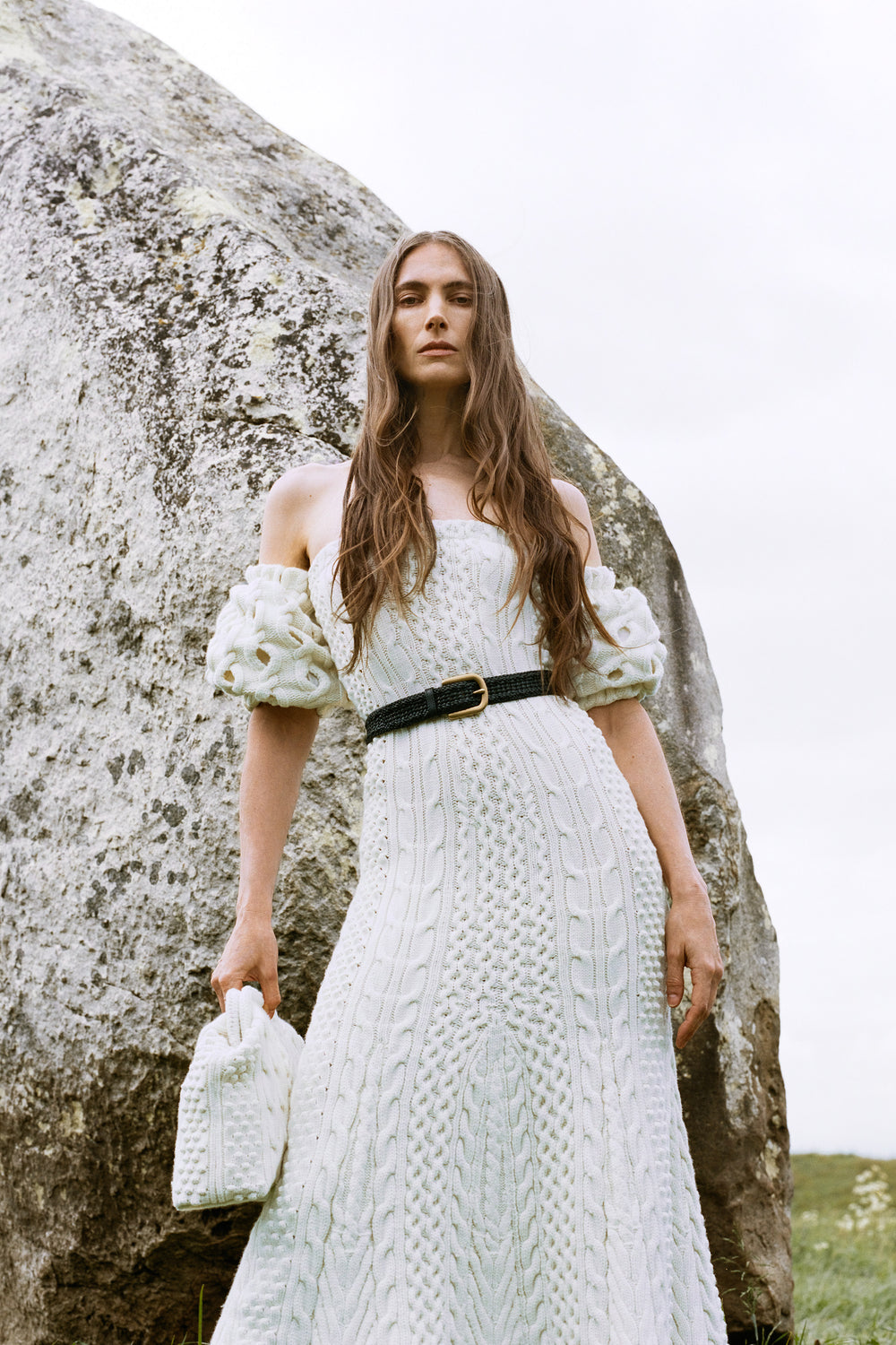 【驚きの値段で】 Cashmere Wool Ivory in Dress Maxi Knit Alastor – Hearst Gabriela ワンピース
