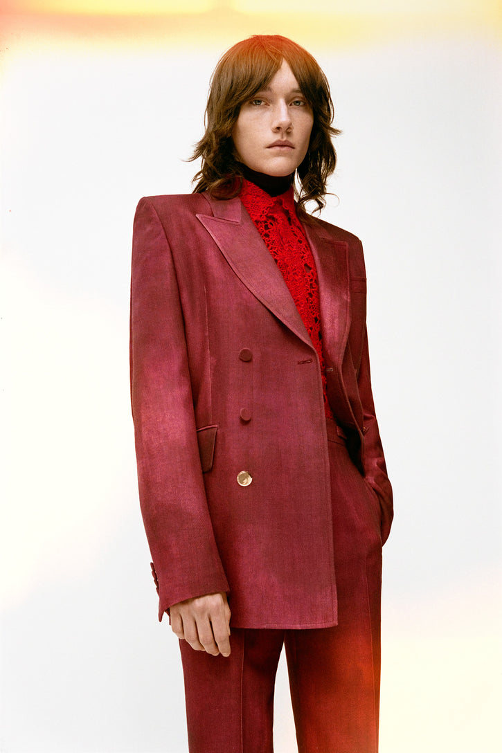 Nico Blazer in Bordeaux Virgin Wool