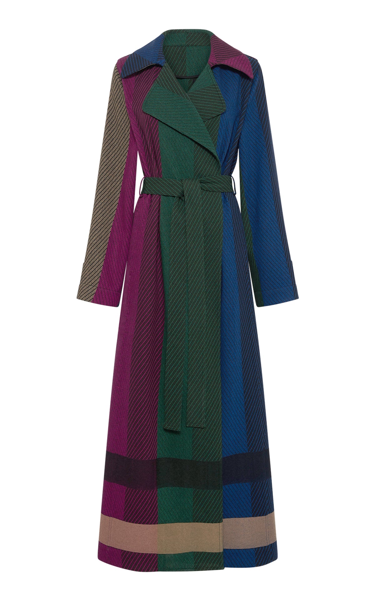 Lyra Trench Coat in Multi Cashmere