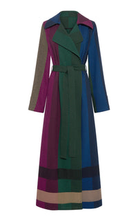 Lyra Trench Coat in Multi Cashmere
