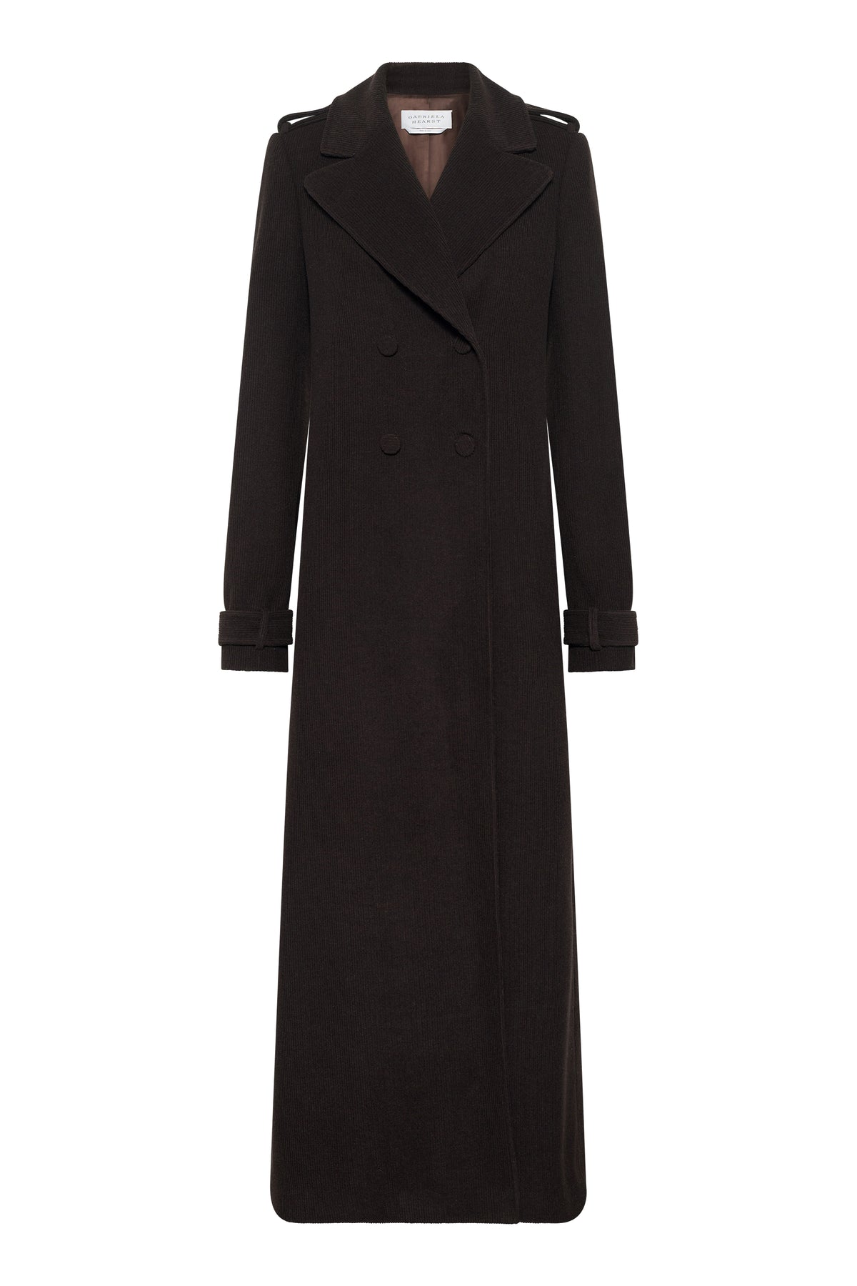 Houstt Trench Coat in Chocolate Cashmere Corduroy