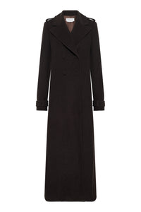 Houstt Trench Coat in Chocolate Cashmere Corduroy