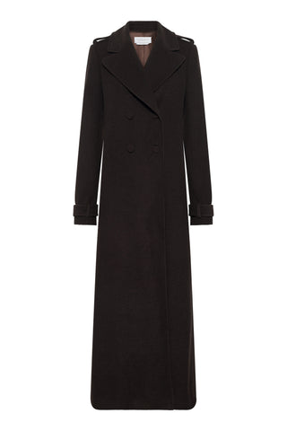 Houstt Trench Coat in Chocolate Cashmere Corduroy