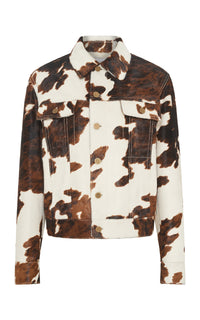 Miran Jacket in Ivory Cognac Multi Pony Hair