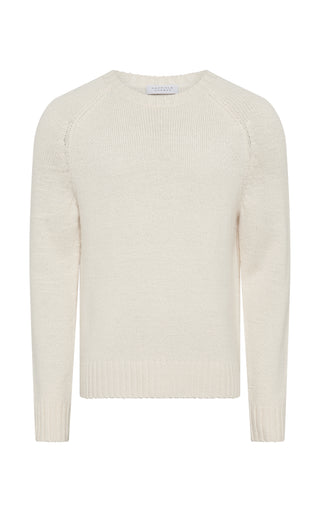 Ivory Cashmere Norwich Knit Sweater - Flat Lay | Gabriela Hearst