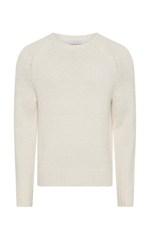 Norwich Knit Sweater in Ivory Cashmere