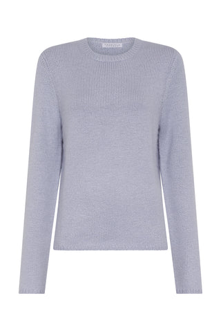 Titus Knit Sweater in Light Blue Cashmere