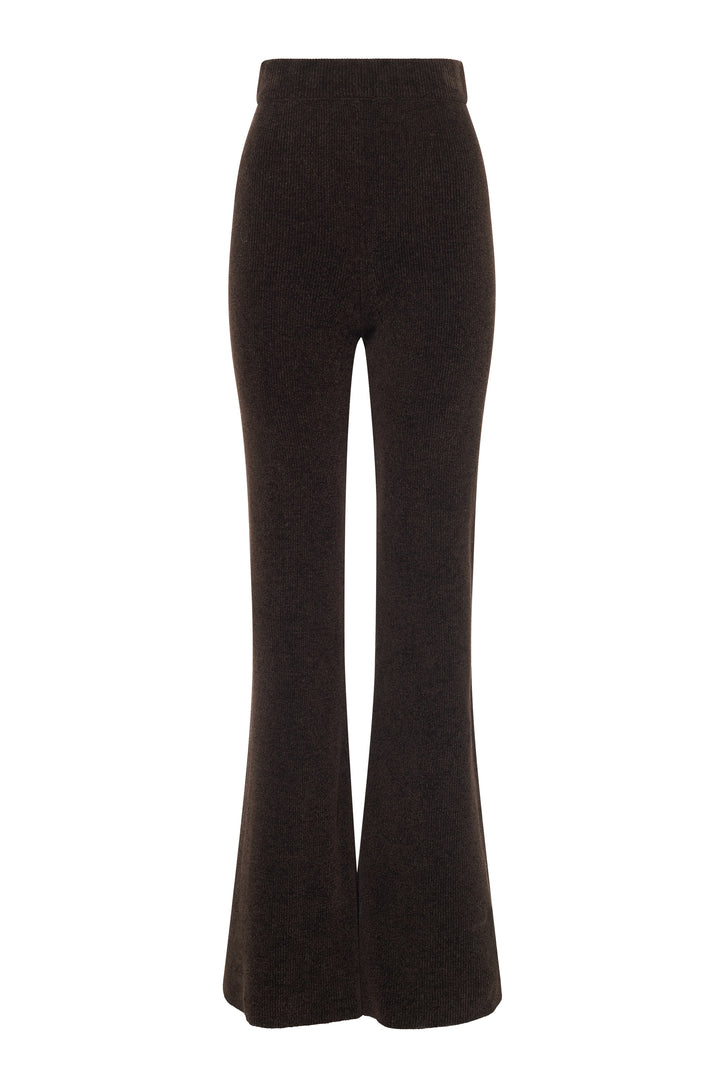Cypher Knit Pants in Chocolate Silk