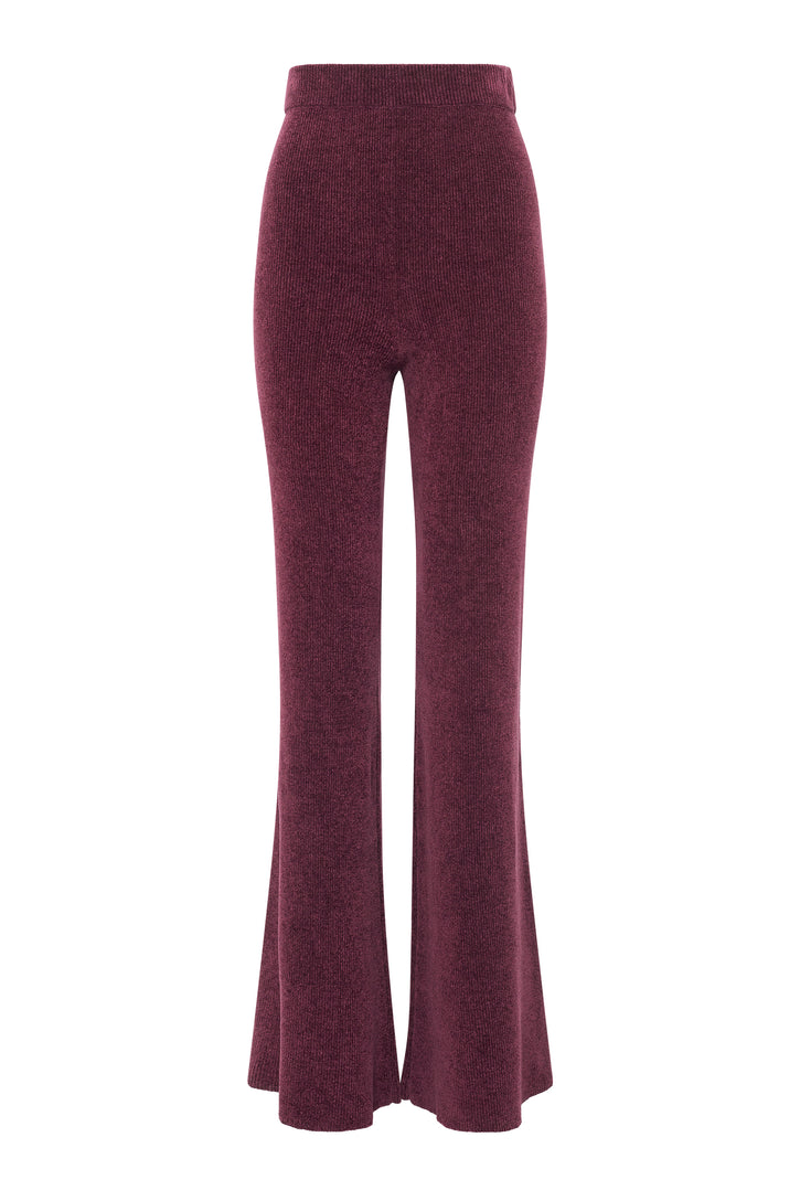 Cypher Knit Pants in Plum Silk