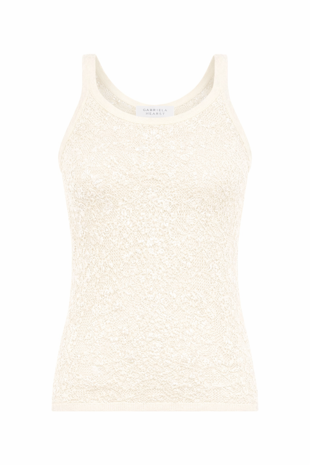 Cyrinne Lace Knit Tank Top in Off White Merino Wool – Gabriela Hearst
