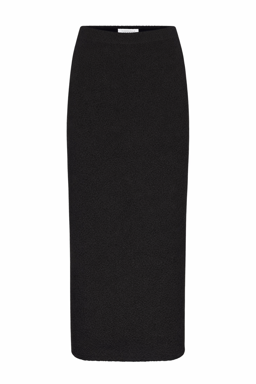 Terranova Knit Maxi Skirt in Black Mulberry Silk