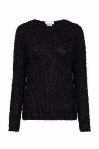 Zoharin Knit Sweater in Black Silk Cashmere