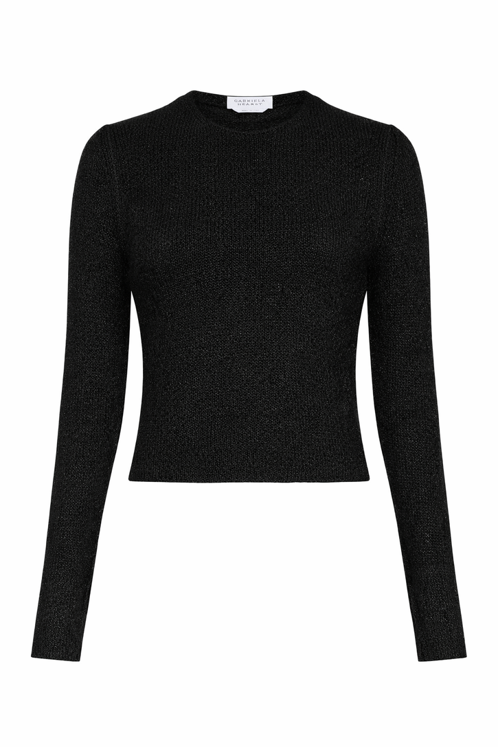 Praedics Knit Sweater in Black Mulberry Silk