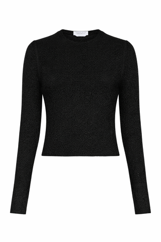 Praedics Knit Sweater in Black Mulberry Silk