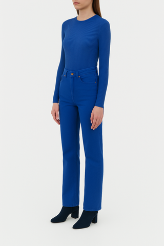 Rey Straight-leg Jean in Cobalt Recycled Cotton Denim