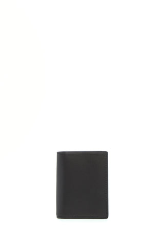 Black Leather Simple Card Wallet - Front View | Gabriela Hearst