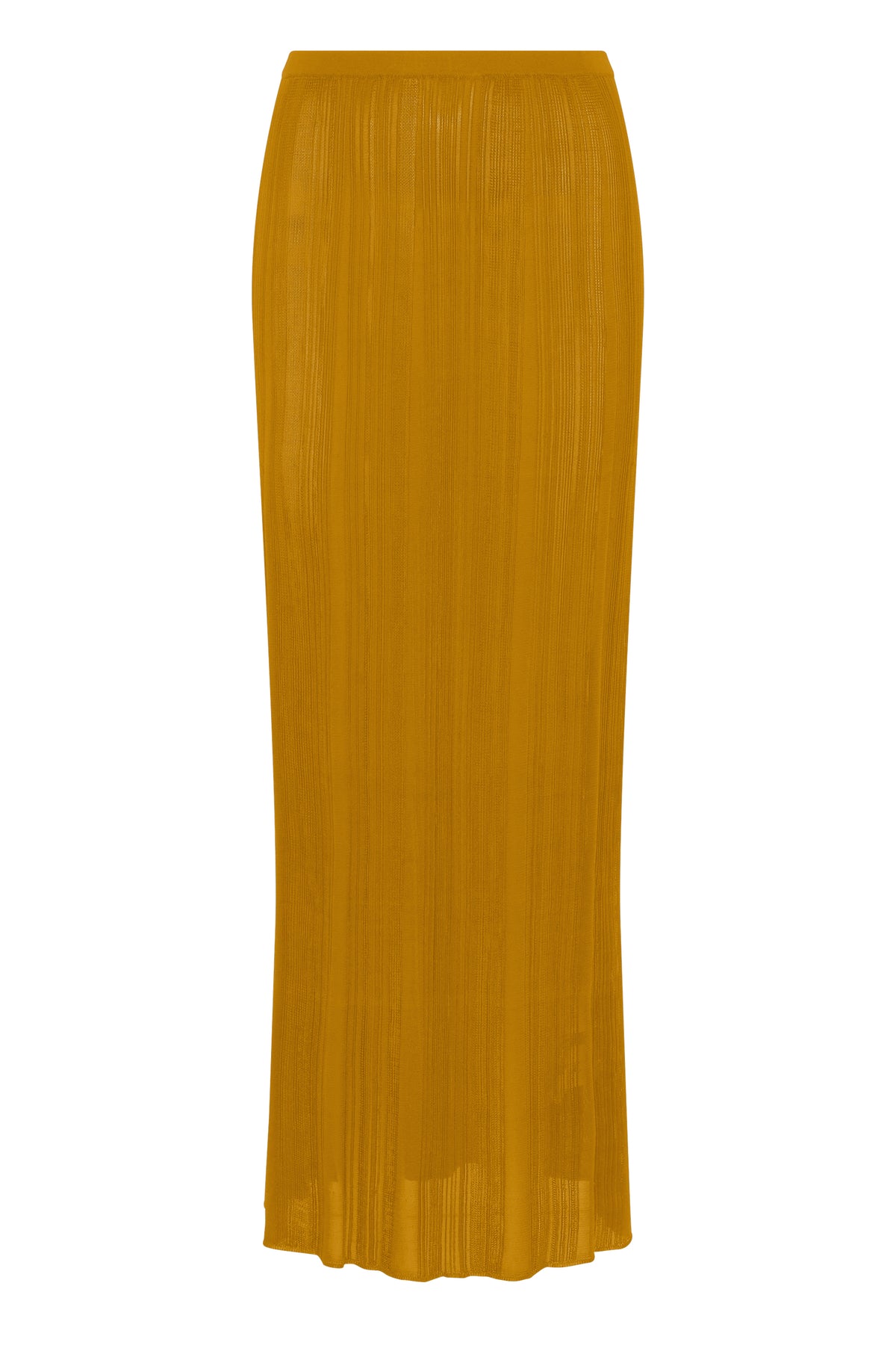 Daniella Knit Maxi Skirt in Golden Birch Silk