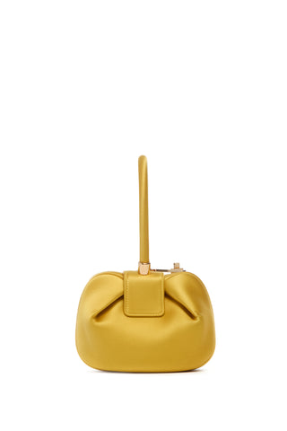 Amber Satin Demi Bag - Back View with Turnlock Closure | Gabriela Hearst