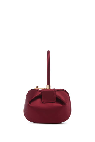Ruby Satin Demi Bag - Back View, Draped Satin Pouch & Top Handle | Gabriela Hearst