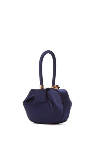 Sapphire Satin Demi Top Handle Bag - Side View | Gabriela Hearst