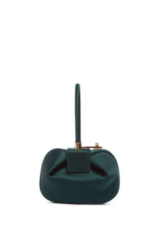 Emerald Satin Demi Bag - Front View | Gabriela Hearst