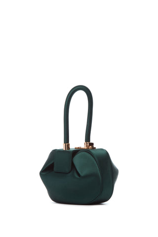 Emerald Satin Demi Bag - Side View | Gabriela Hearst
