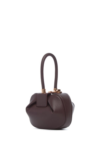Bordeaux Nappa Leather Demi Bag - Side View with Rose Gold Hardware | Gabriela Hearst