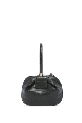 Dark Green Crocodile Leather Demi Bag - Back View | Gabriela Hearst