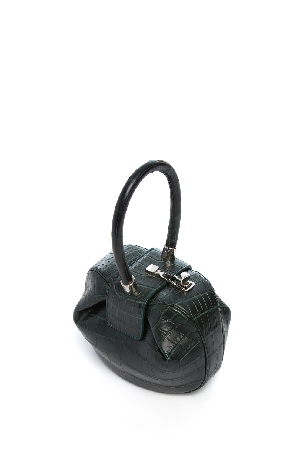 Demi Bag in Green Crocodile Leather