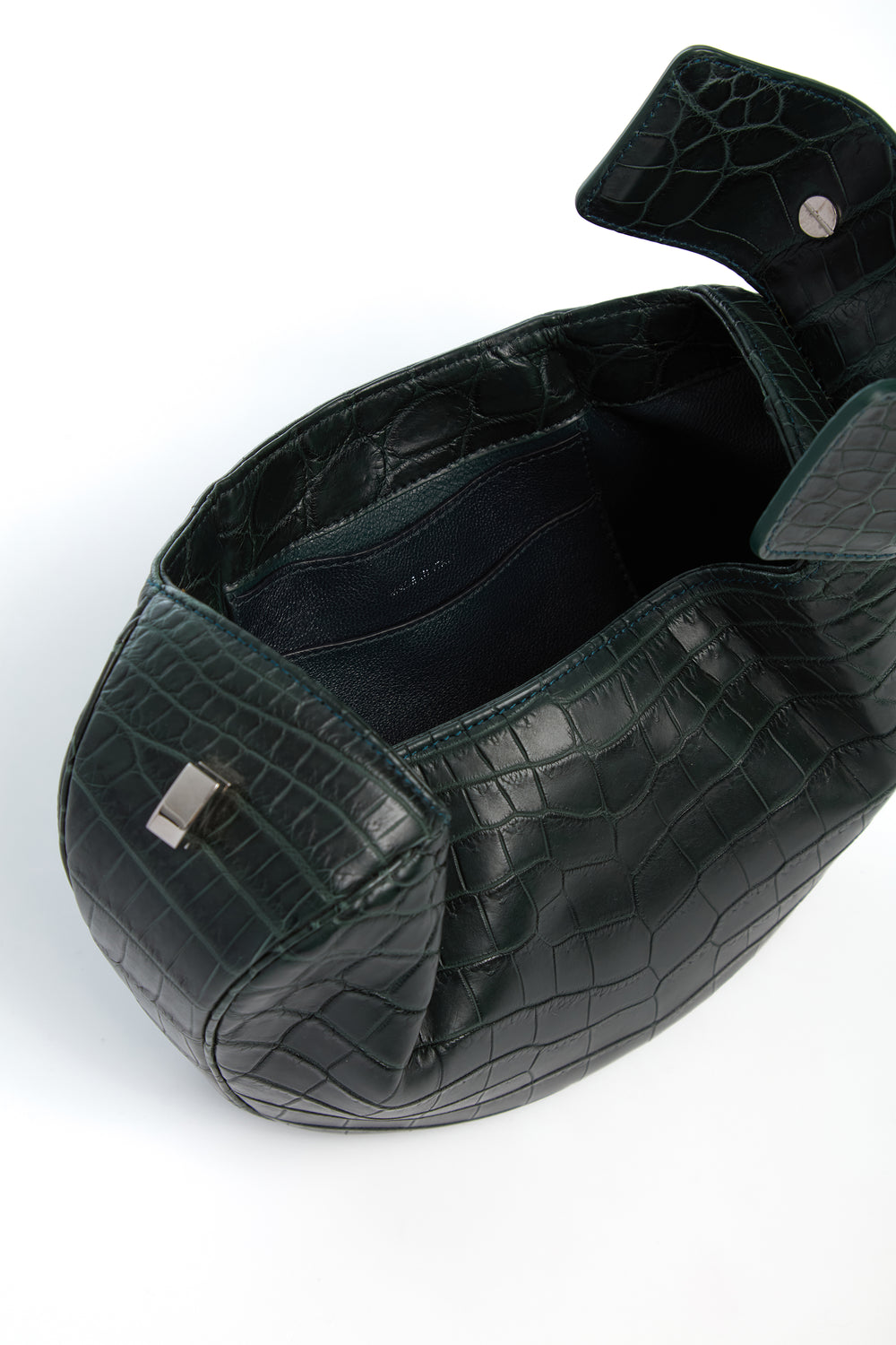 Demi Bag in Green Crocodile Leather