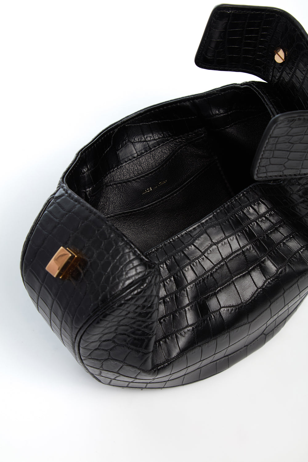 Demi Bag in Black Crocodile Leather