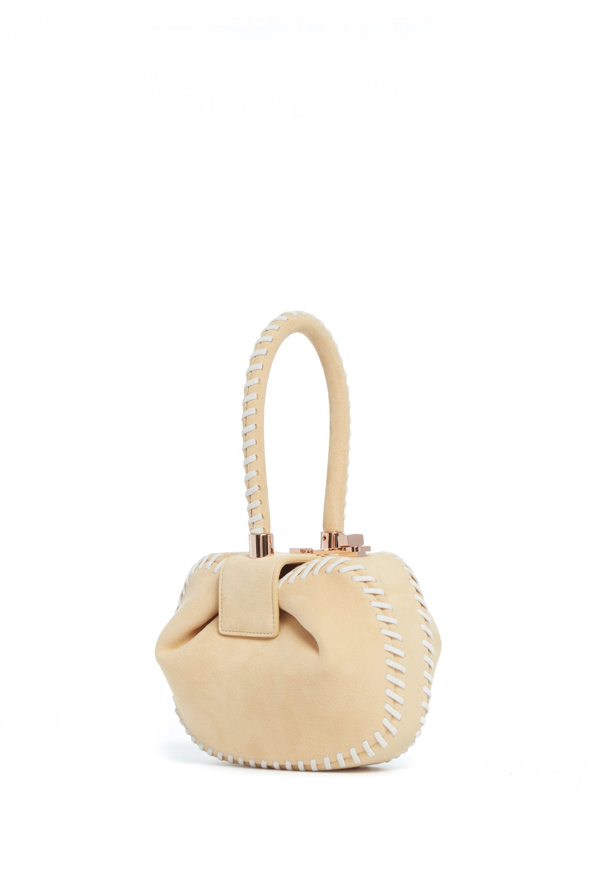 Whipstitch Demi Bag in Nude Suede
