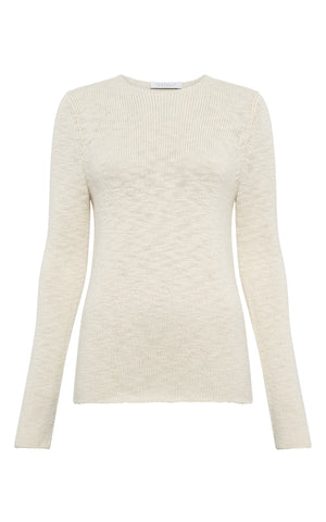 Deva Knit Sweater in Ivory Cashmere