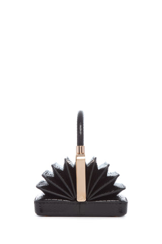 Black Snakeskin Diana Bag - Open Accordion Structure | Gabriela Hearst