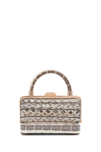 Diana Bag in Black & Ivory Snakeskin