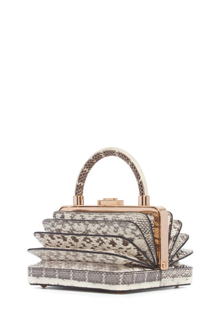 Diana Bag in Black & Ivory Snakeskin