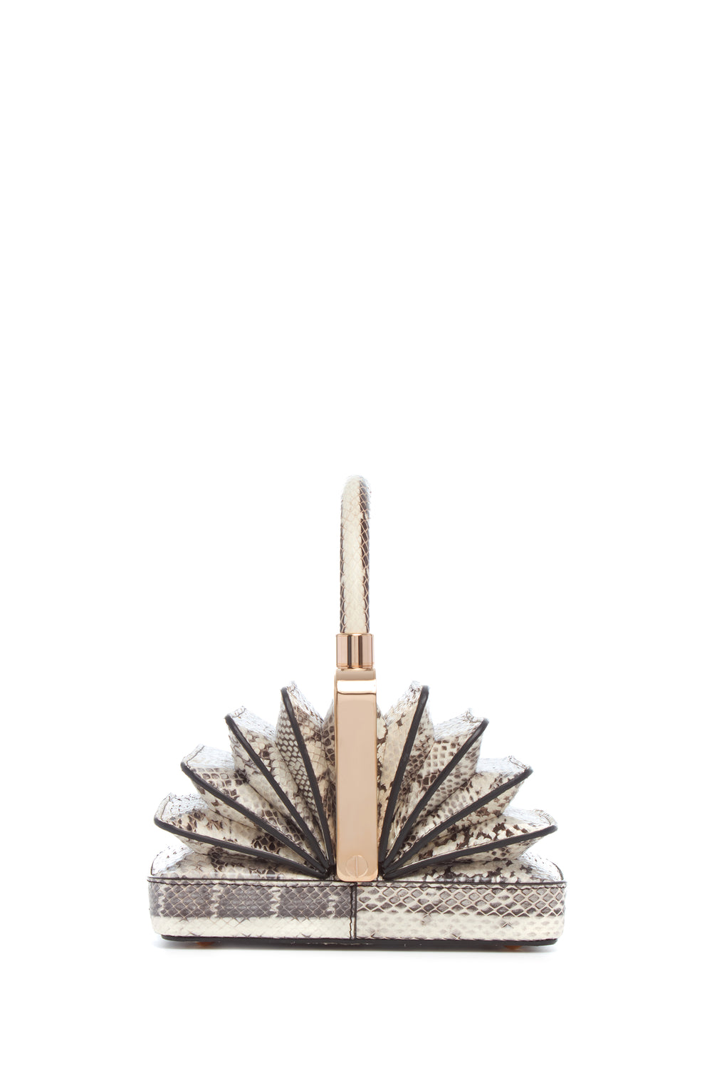 ブラック＆ホワイト スネークスキン ダイアナ バッグ