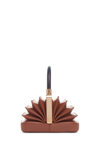 Cognac Yellow Diana Bag - End Profile Accordion Detail | Gabriela Hearst