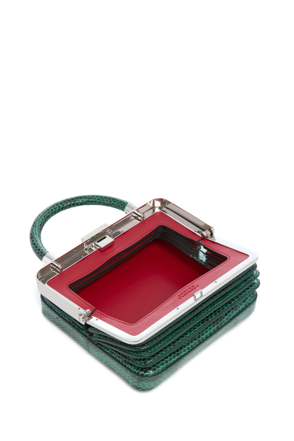 グリーンスネークスキンのダイアナバッグ