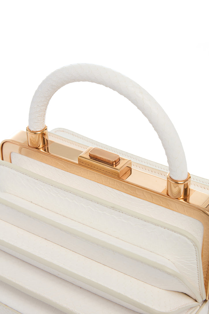 Small Diana Bag in Ivory Nappa Leather