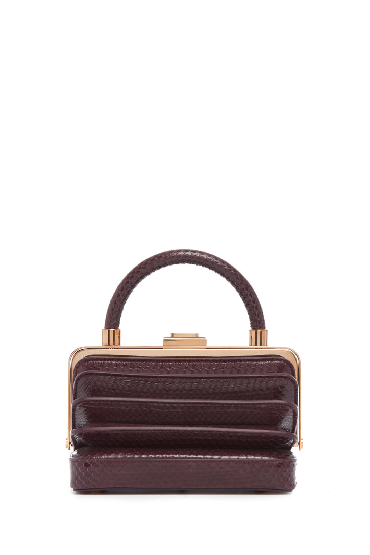 Diana Bag in Bordeaux Snakeskin