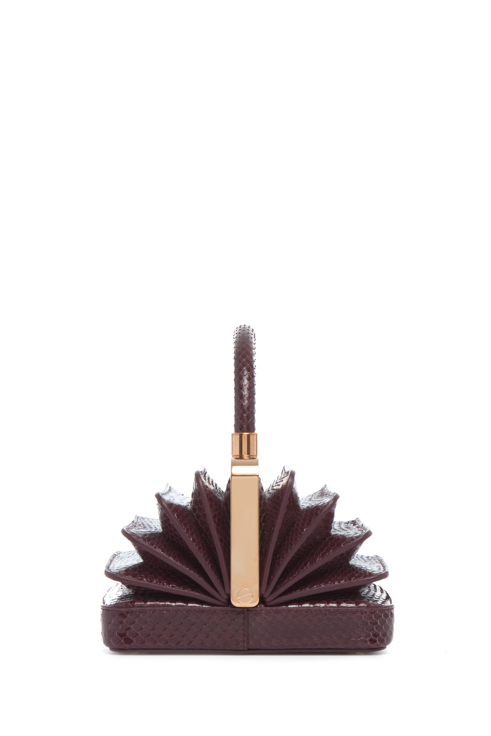 ボルドー スネークスキン ダイアナ バッグ