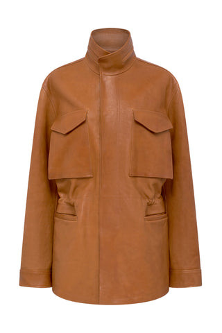 Darwin M65 Jacket in Cognac Vachetta Leather