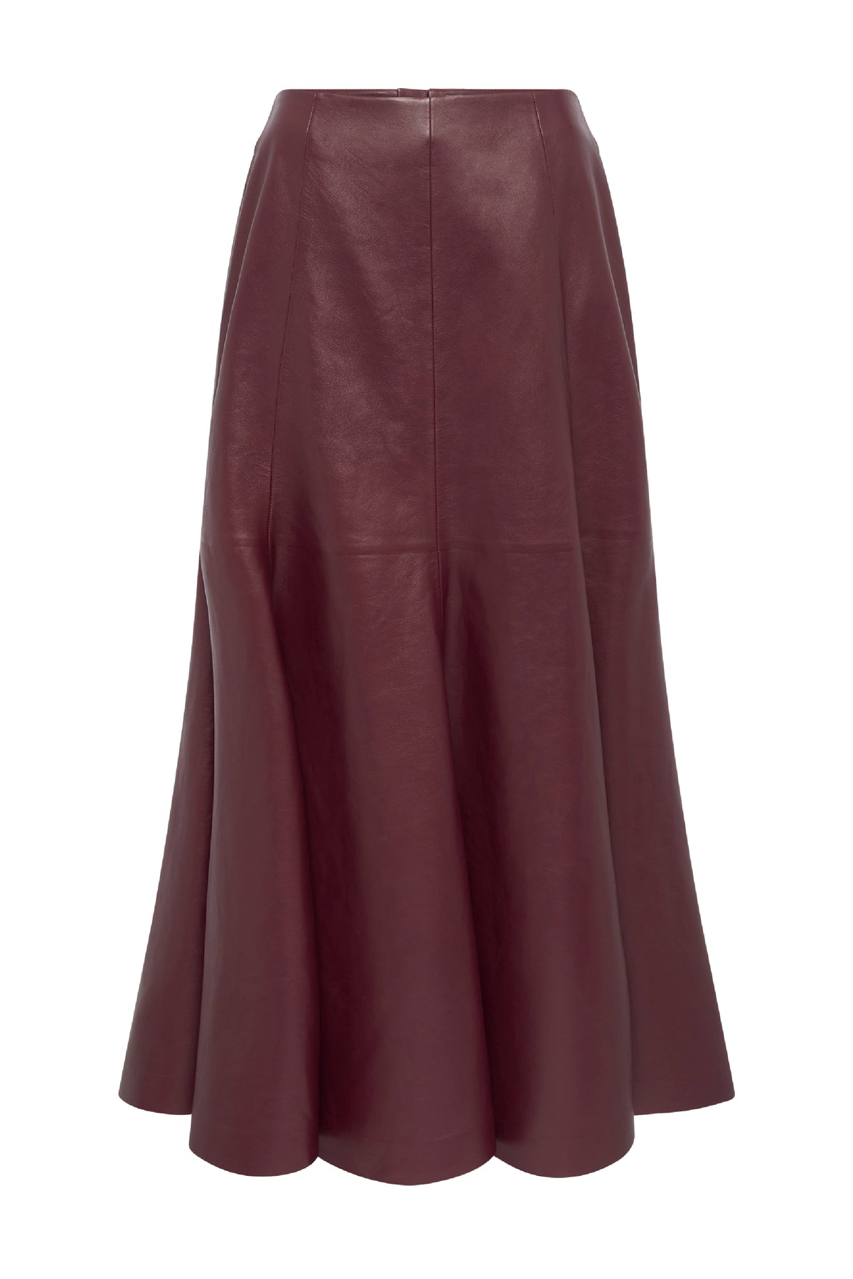 Amy Skirt in Bordeaux Leather