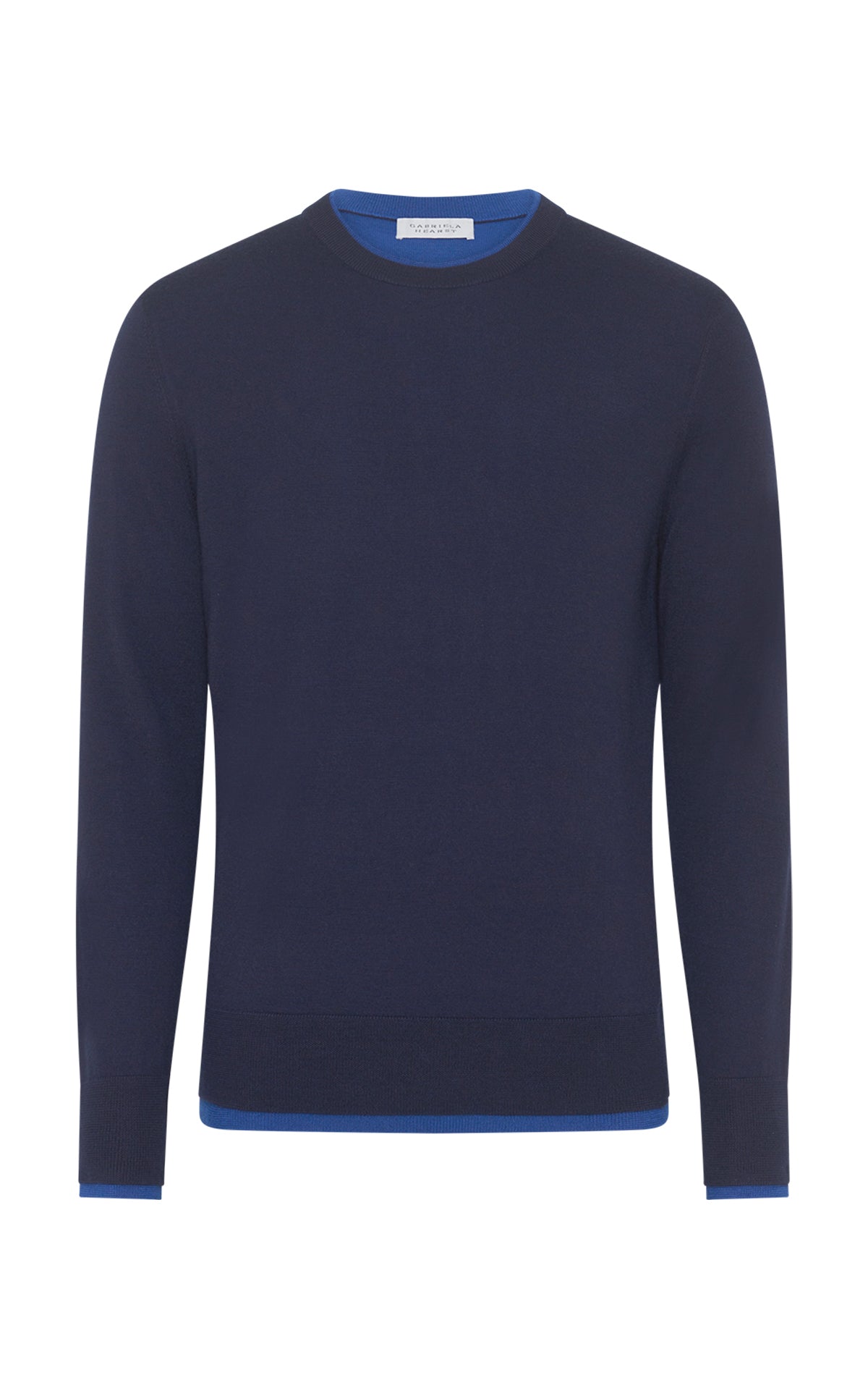 Wells Knit Sweater in Electric Navy Cashmere Silk